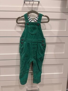 Baby Boden Green Corduroy Overalls